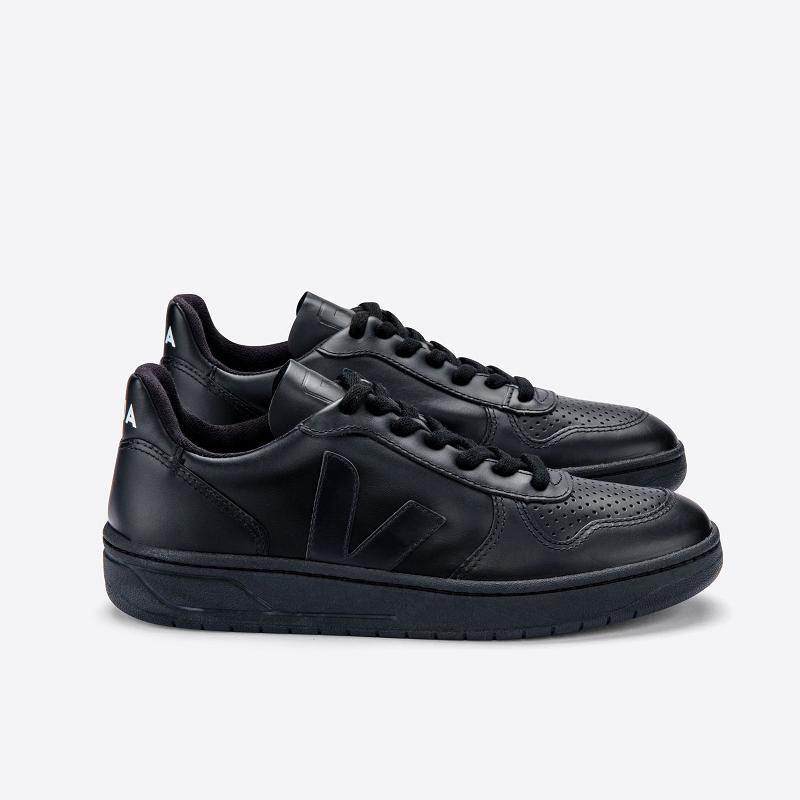 Zapatillas Veja Mujer España - V-10 Tenis Negras ES2107376